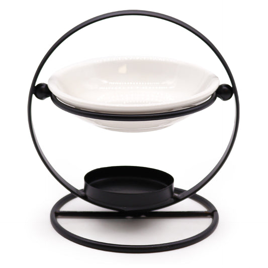 Oil & Wax Burner - Black Circle