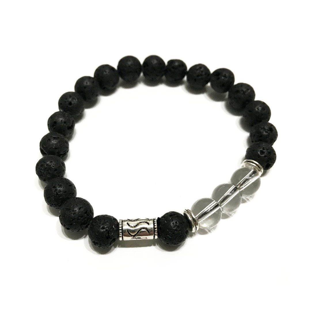 Lava Stone Bracelet - Tribal Rock Quartz