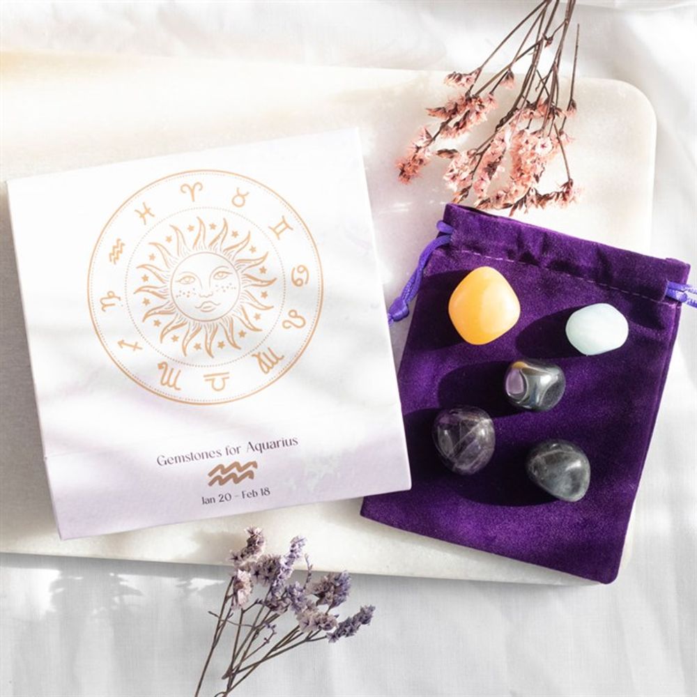 Zodiac Crystal Gift Set - Aquarius