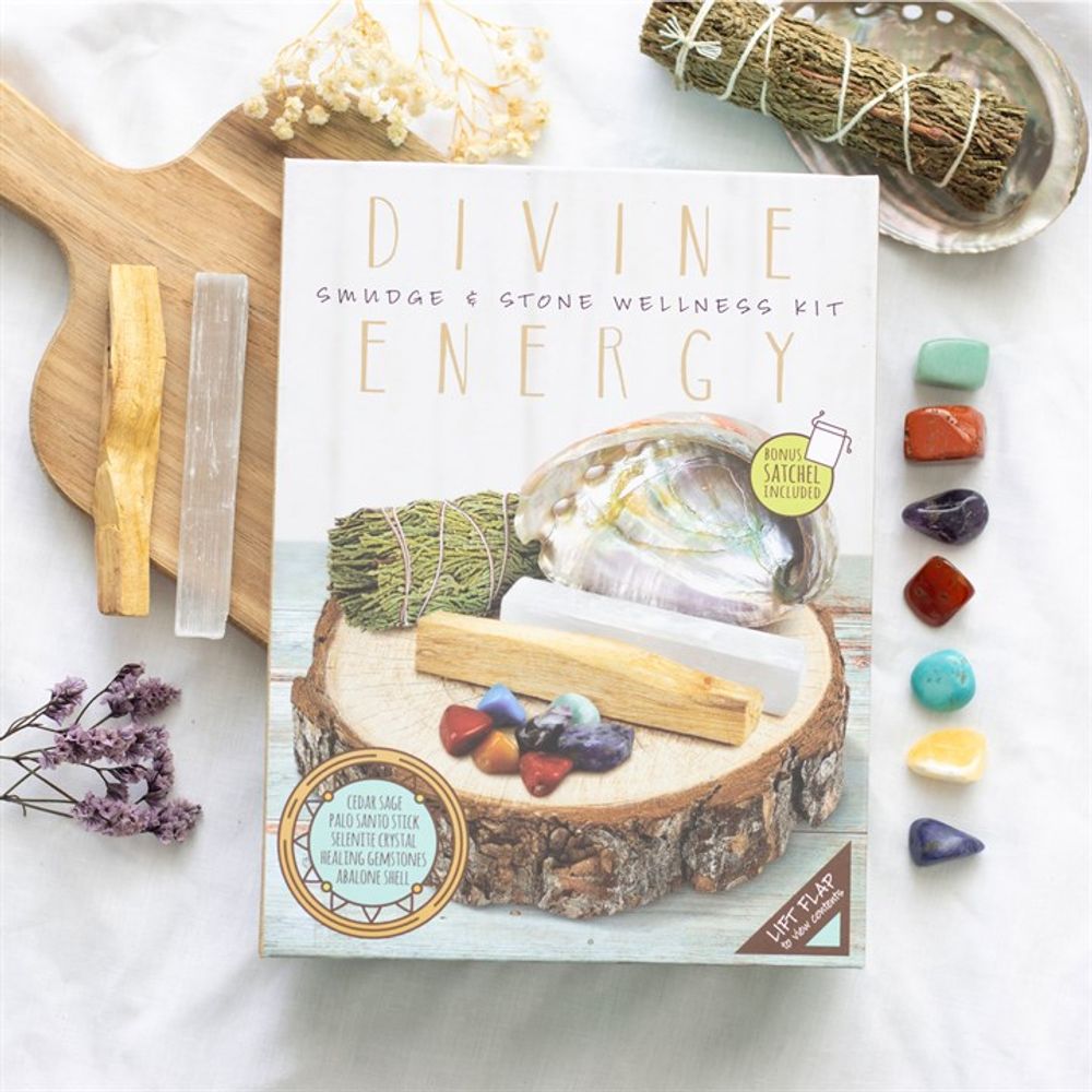 Divine Energy - Smudge and Stone Wellness Gift Set