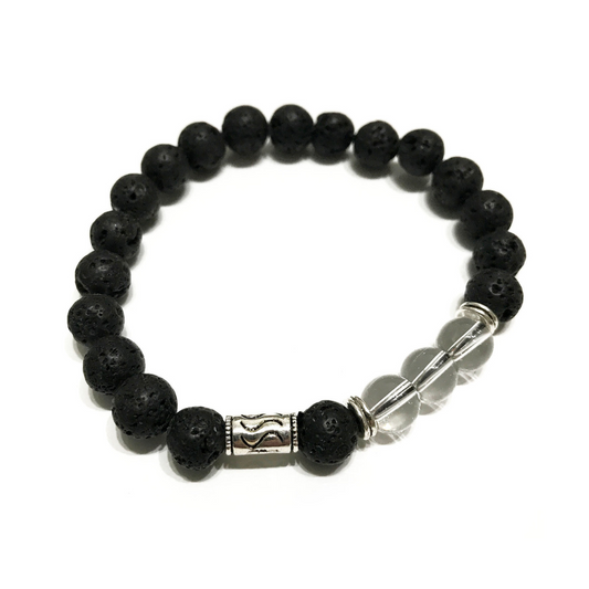 Lava Stone Bracelet - Tribal Rock Quartz