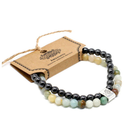 Dual Gemstone Bracelet - Amazonite