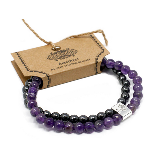 Dual Gemstone Bracelet - Amethyst