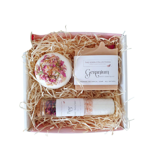 Wellness Trio Gift Set - Organic Bath Salt, Botanical Soap & Bath Bomb