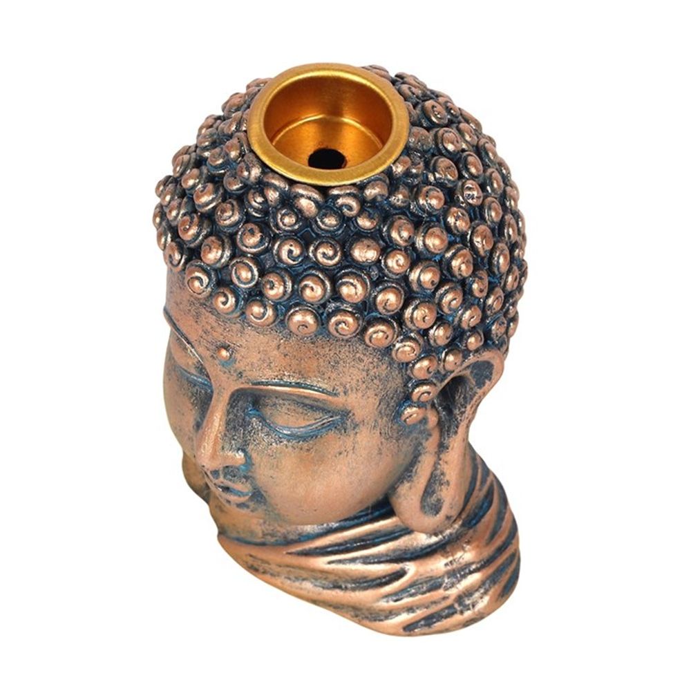 Backflow Incense Burner - Bronze Buddha Head