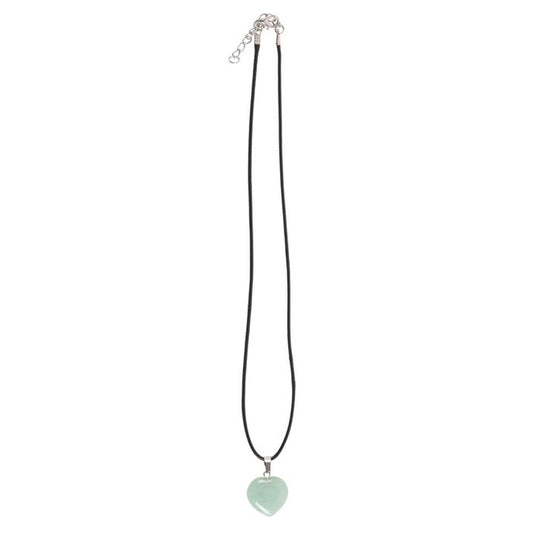 Healing Crystal Heart Necklace - Green Adventurine