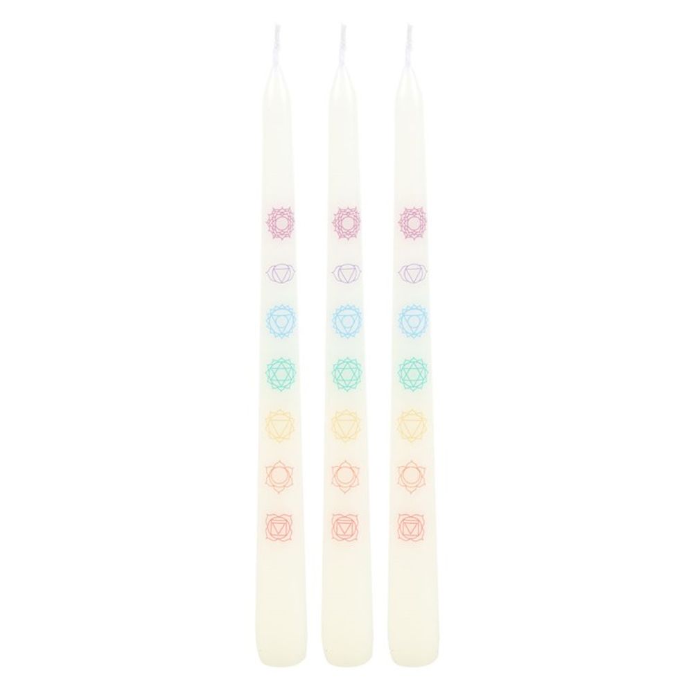Chakra Balancing Taper Dinner Candles - (Set of 3)